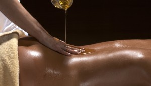Massage with oil and hand -small size